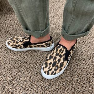 Qupid Reba-58B Camel Leopard Step In Sneaker